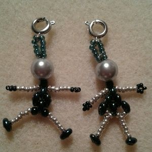 September birthstone beaded boy and girl charm or earrings!  PRICE IS FIRM